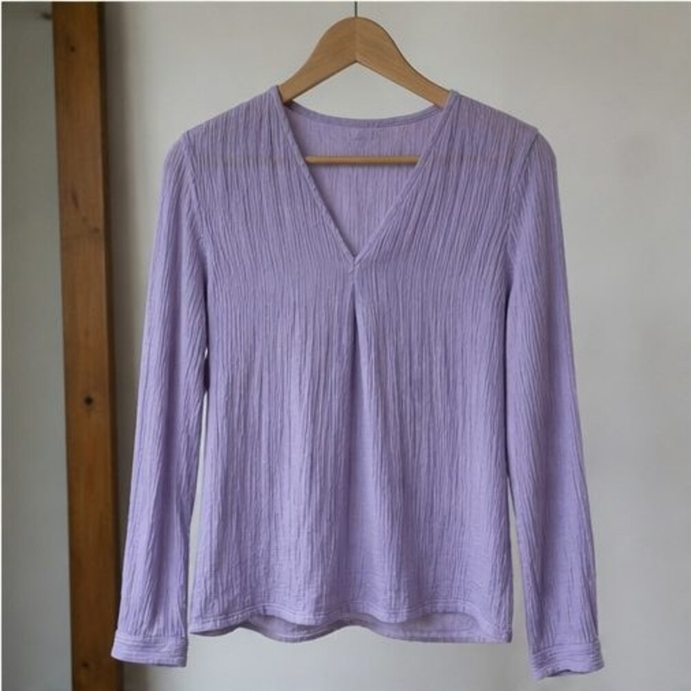 Lilac Pleated Blouse
